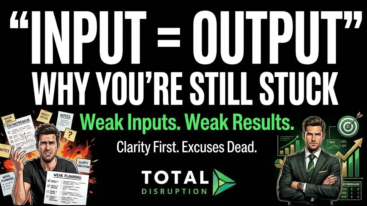 S3E18 - Input Equals Output? The Brutal Truth About Why Most Entrepreneurs Stay Stuck